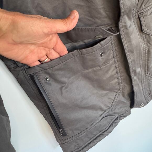 Kuhl Projekt Kollusion Grey Jacket Mens Size M Full Zip Sherpa Lined Field Coat - Picture 5 of 16